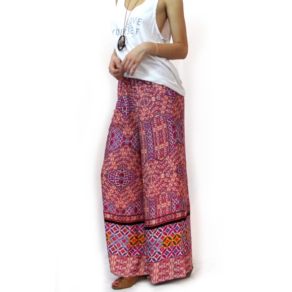 NWT MinkPink Palazzo Tile Pants - Picture 2 of 4